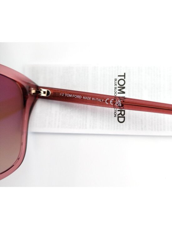 TOM FORD Faye-02 TF788 72T 56mm Square Sunglasses Rose / Bordeaux Gradient main image 4